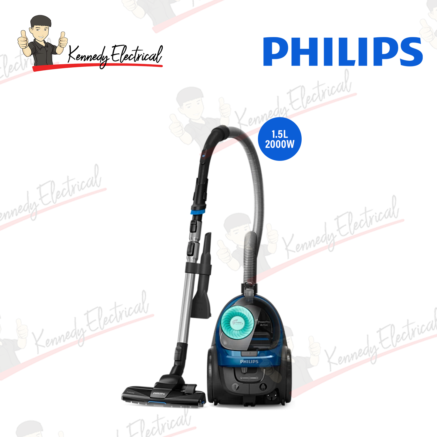 Philips 5000 Series 2000W Bagless Vacuum with Allergy H13 Filter (FC9570/62)