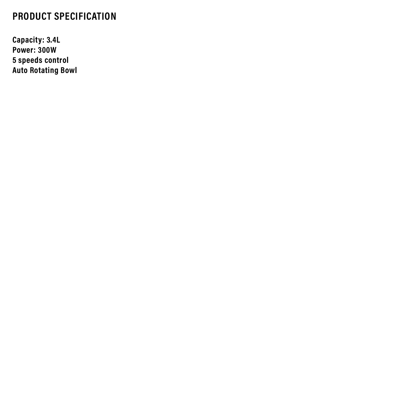 Sharp 3.4L Stand Mixer (EMS60WH)