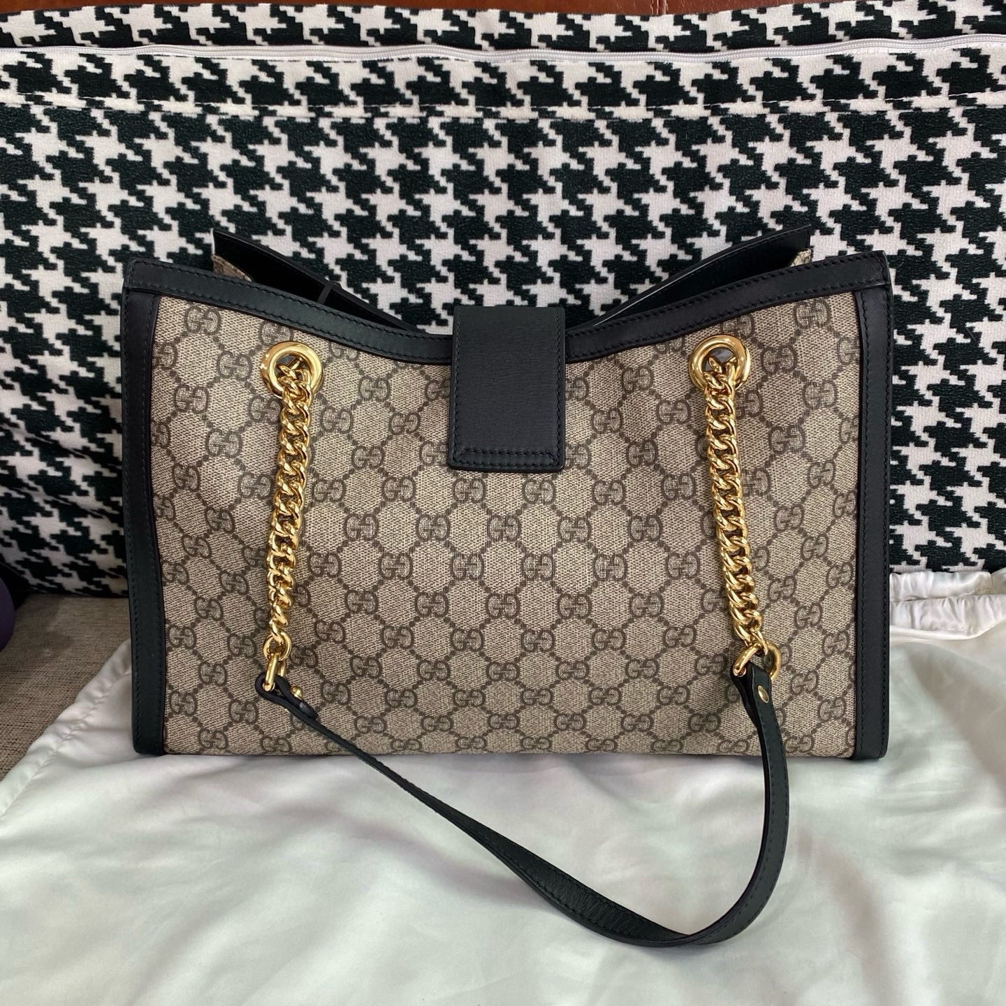 【預訂貨品】GUCCI老花黑邊tote bag