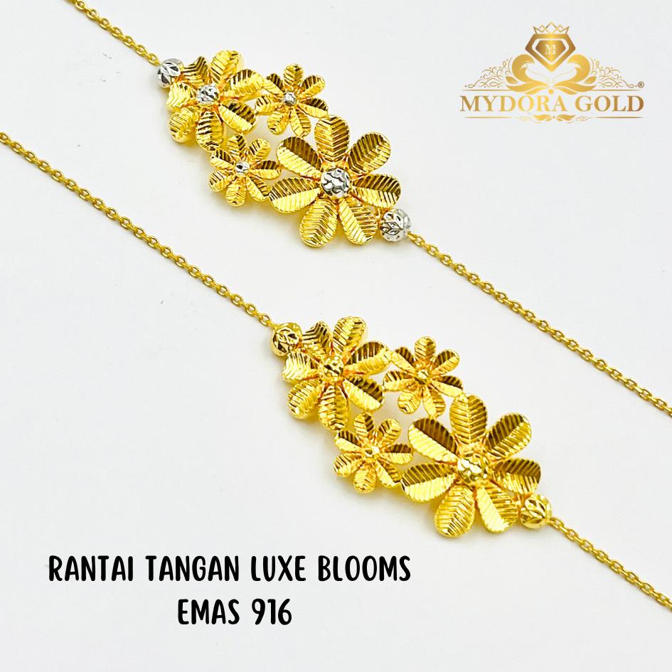 MYDORA Rantai Tangan Luxe Blooms l EMAS 916/22K