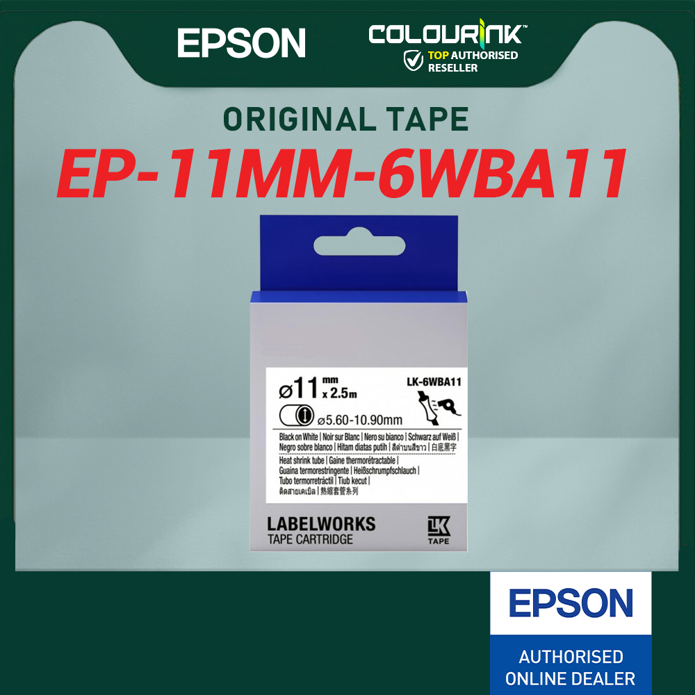 Epson Original Genuine Heat Shrink Tube LK TAPE 4WBA3 4WBA5 4YBA3 4YBA5 6WBA11 6WBA14 6YBA14 7WBA21 7YBA21 for Z900FK