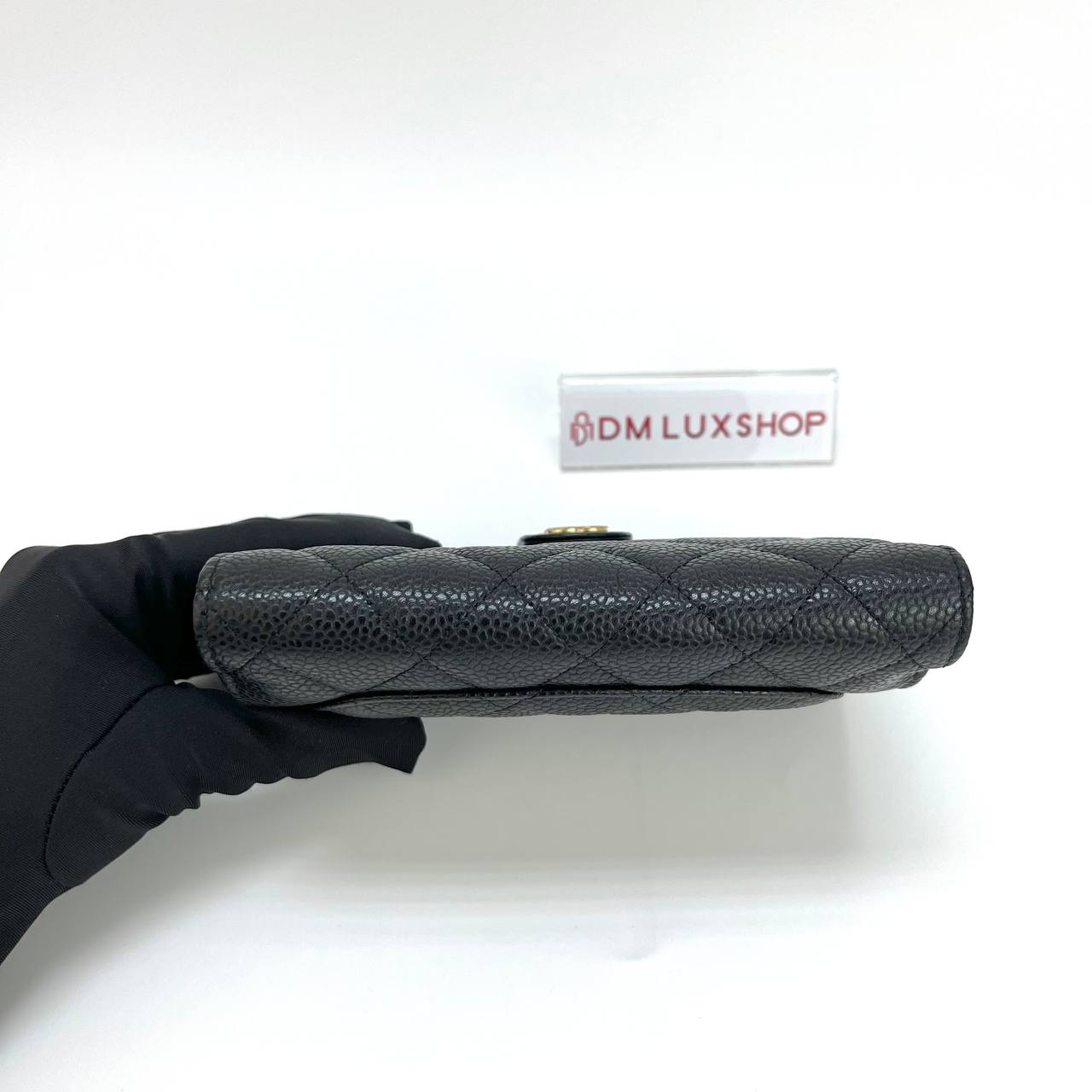 Chanel Black Caviar Medium Wallet GHW (Serial18, Y: 2013)