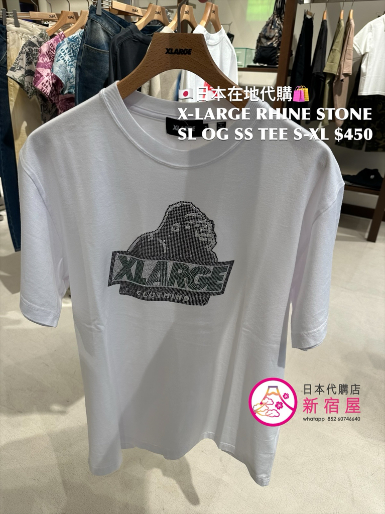 X-LARGE RHINE STONE SLANTED OG S/S TEE 