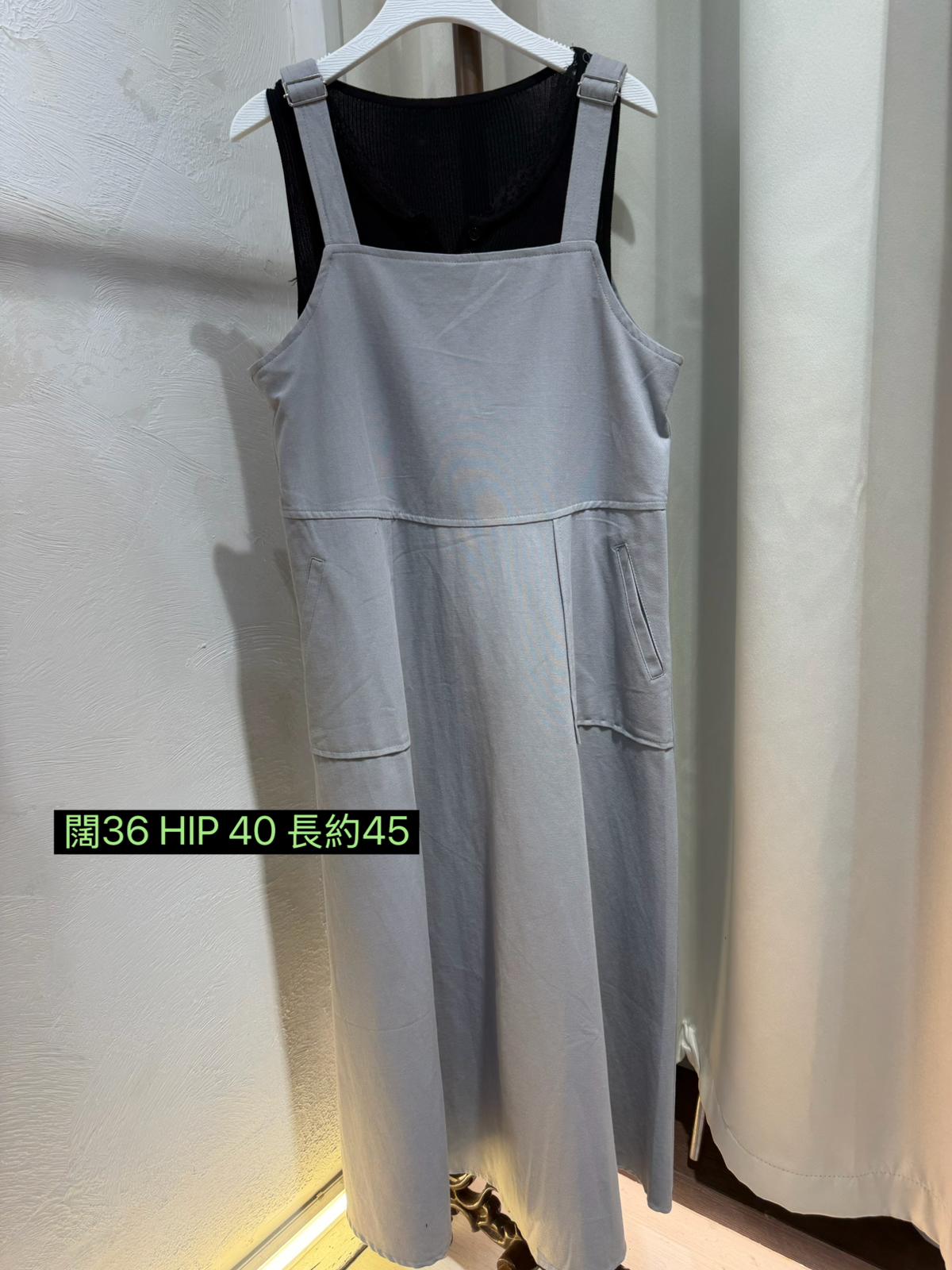 簡約休閒風吊帶連身裙