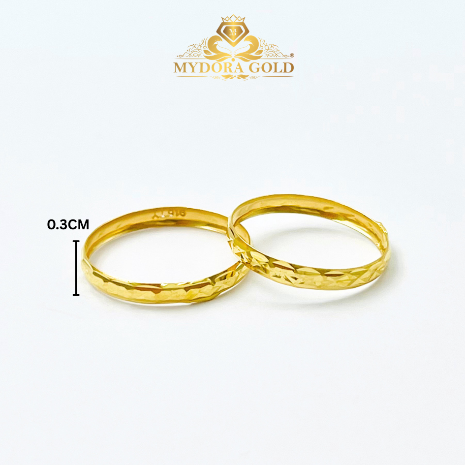MYDORA Cincin Belah Rotan Stamping l EMAS 916/22K