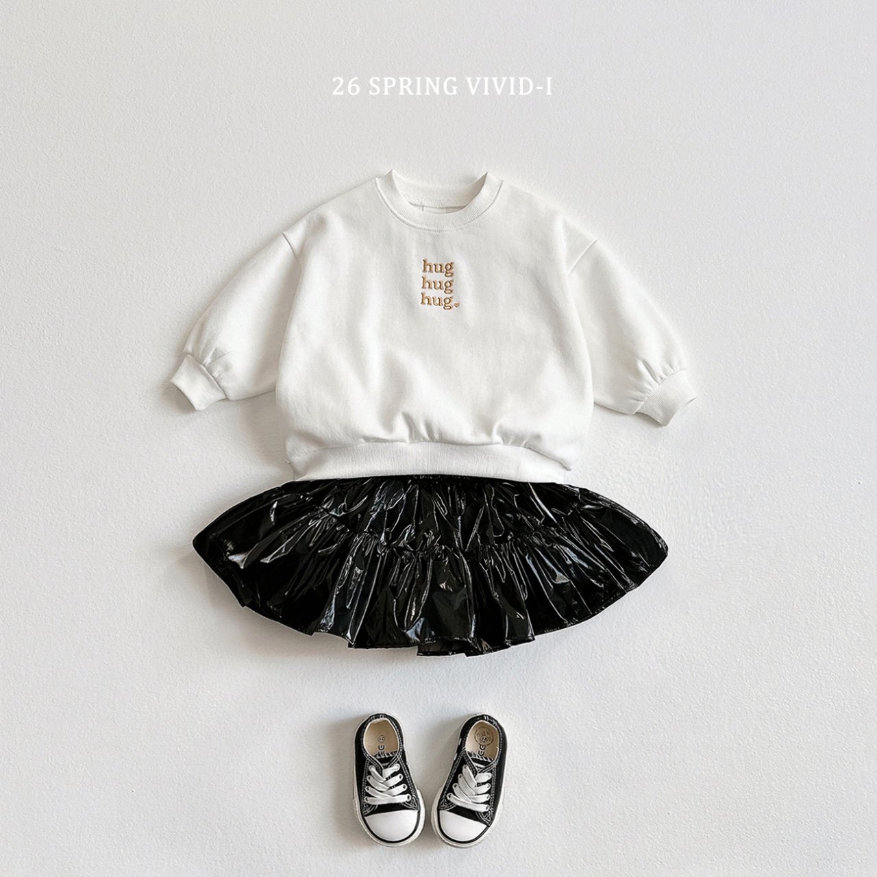 🌸預訂 韓國直送🌸🇰🇷VIVIDI三色雷射閃亮荷葉邊層疊短裙