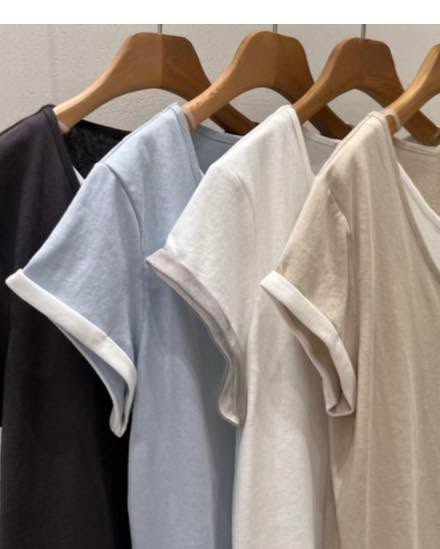 假兩件拼色 Tee 
