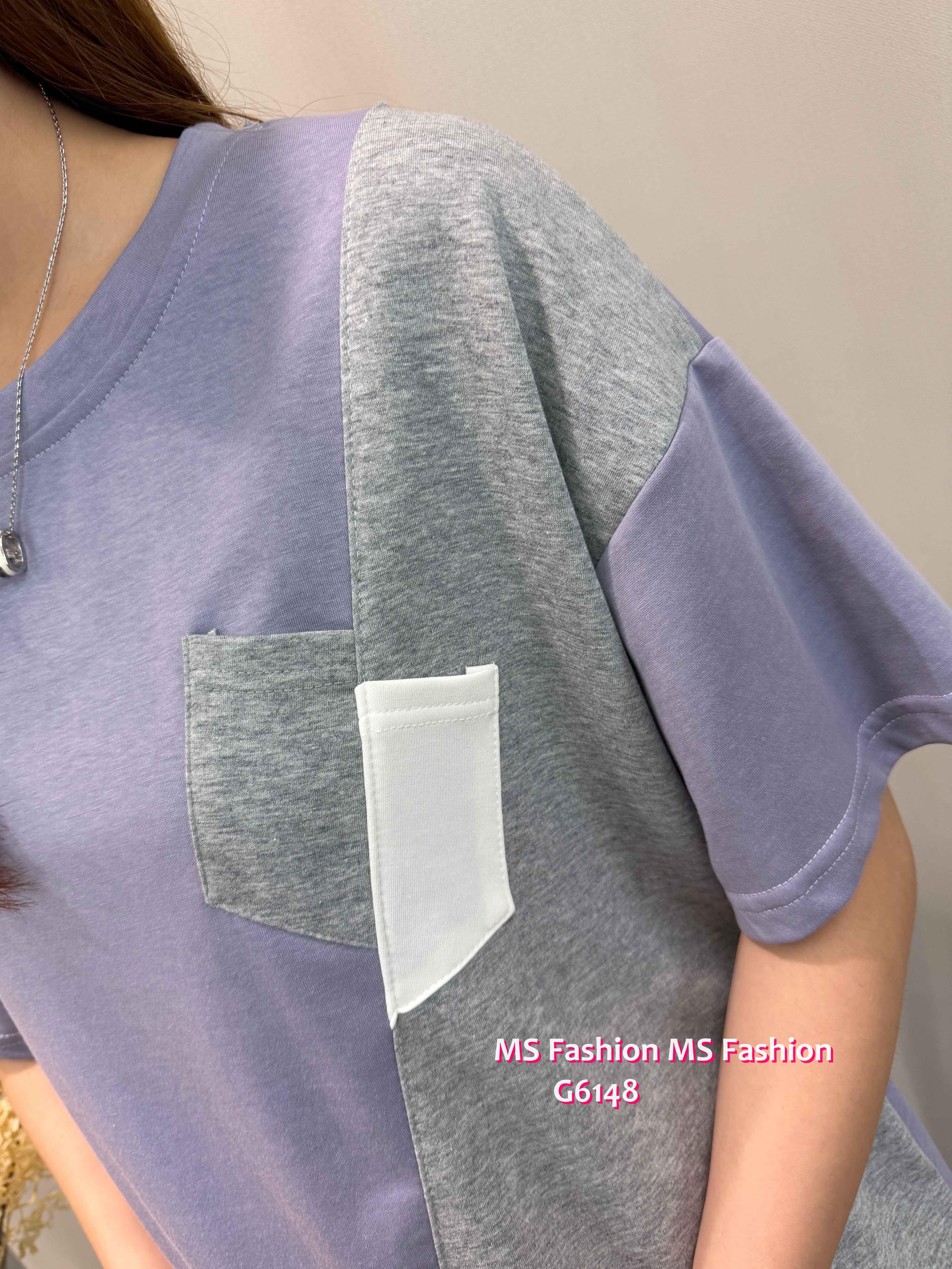 G6148 韓國🇰🇷靚色拼布top