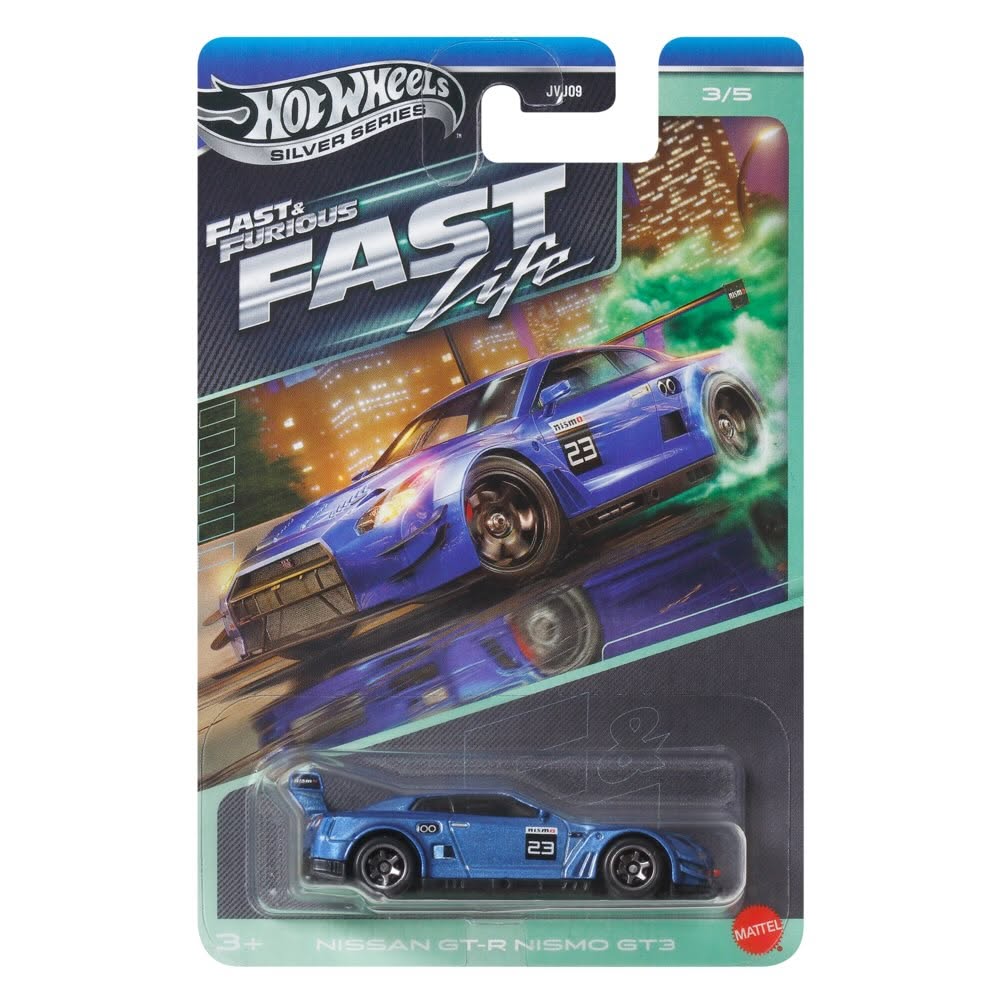 【預訂 Pre-Order】 Hot Wheels 2027 Fast & Furious: Fast Life Silver Series Set of 5: 1984 Audi Sport quattro / LB Super Silhouette Nissan Silvia (S15) / Nissan GT-R NISMO GT3 / Custom 1968 Camaro / 2018 Dodge Challenger SRT Demon
