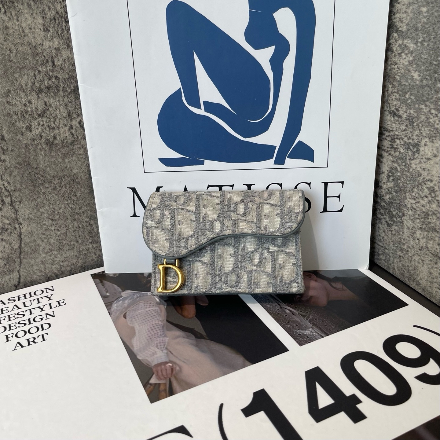 【預訂貨品】Dior經典灰色帆布卡包