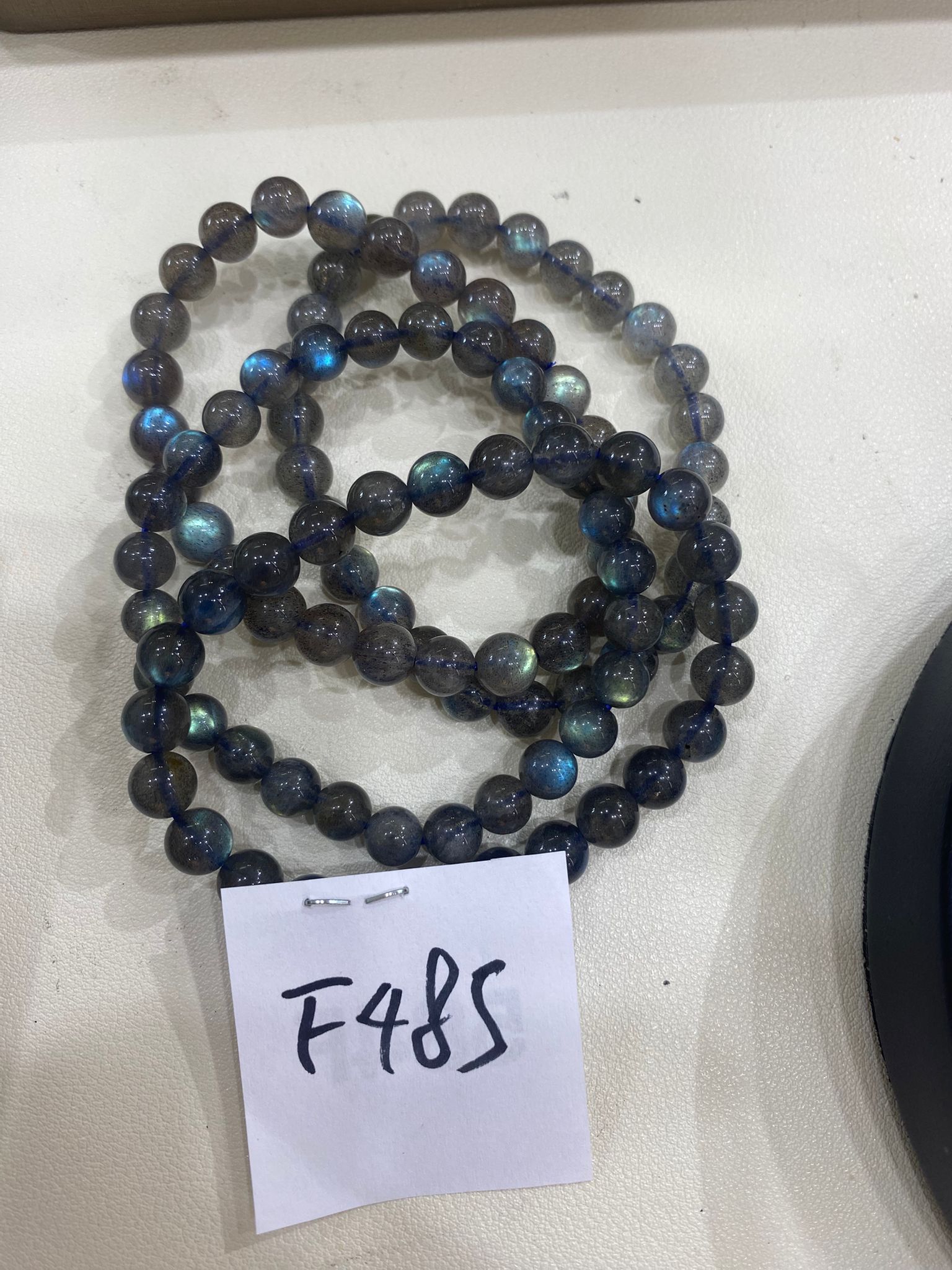 F098 綠森林灰月亮手串7mm