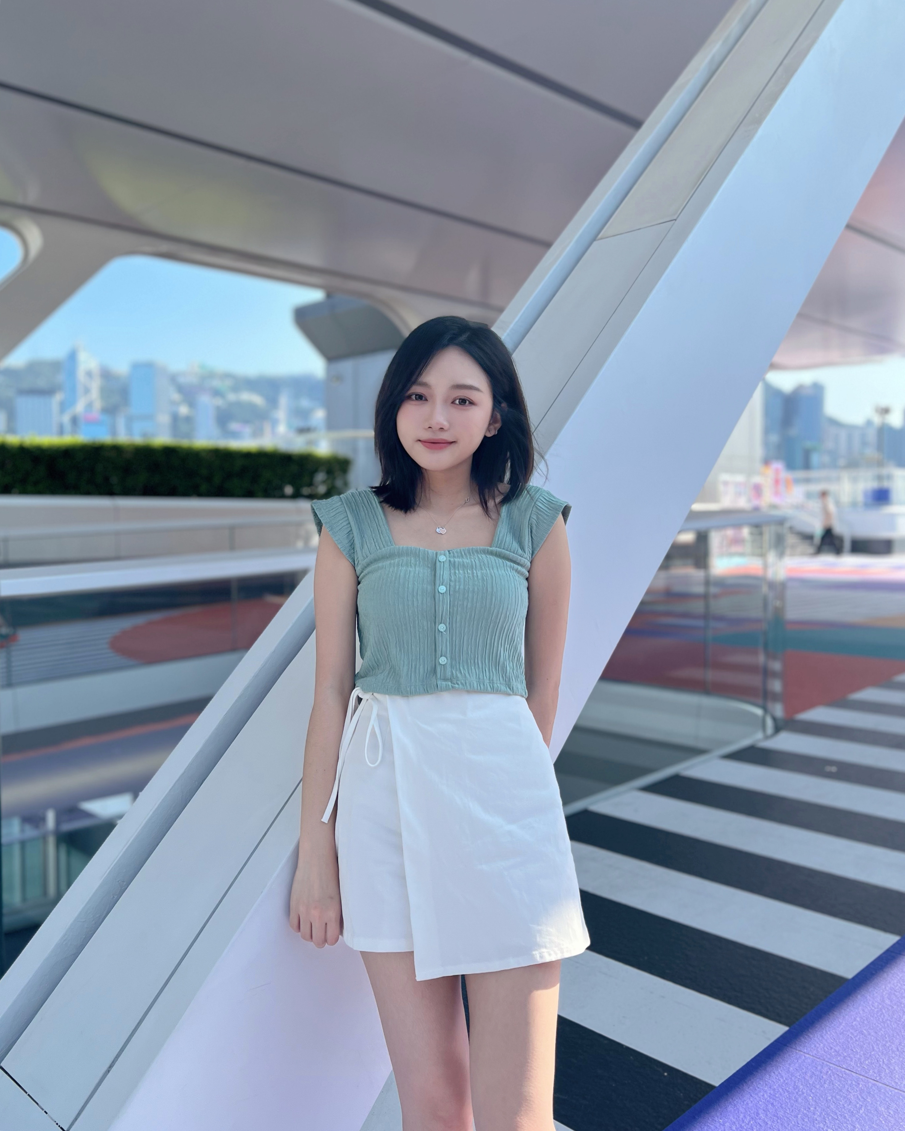 ♡︎TH - 涼感排扣小飛䄂上衣