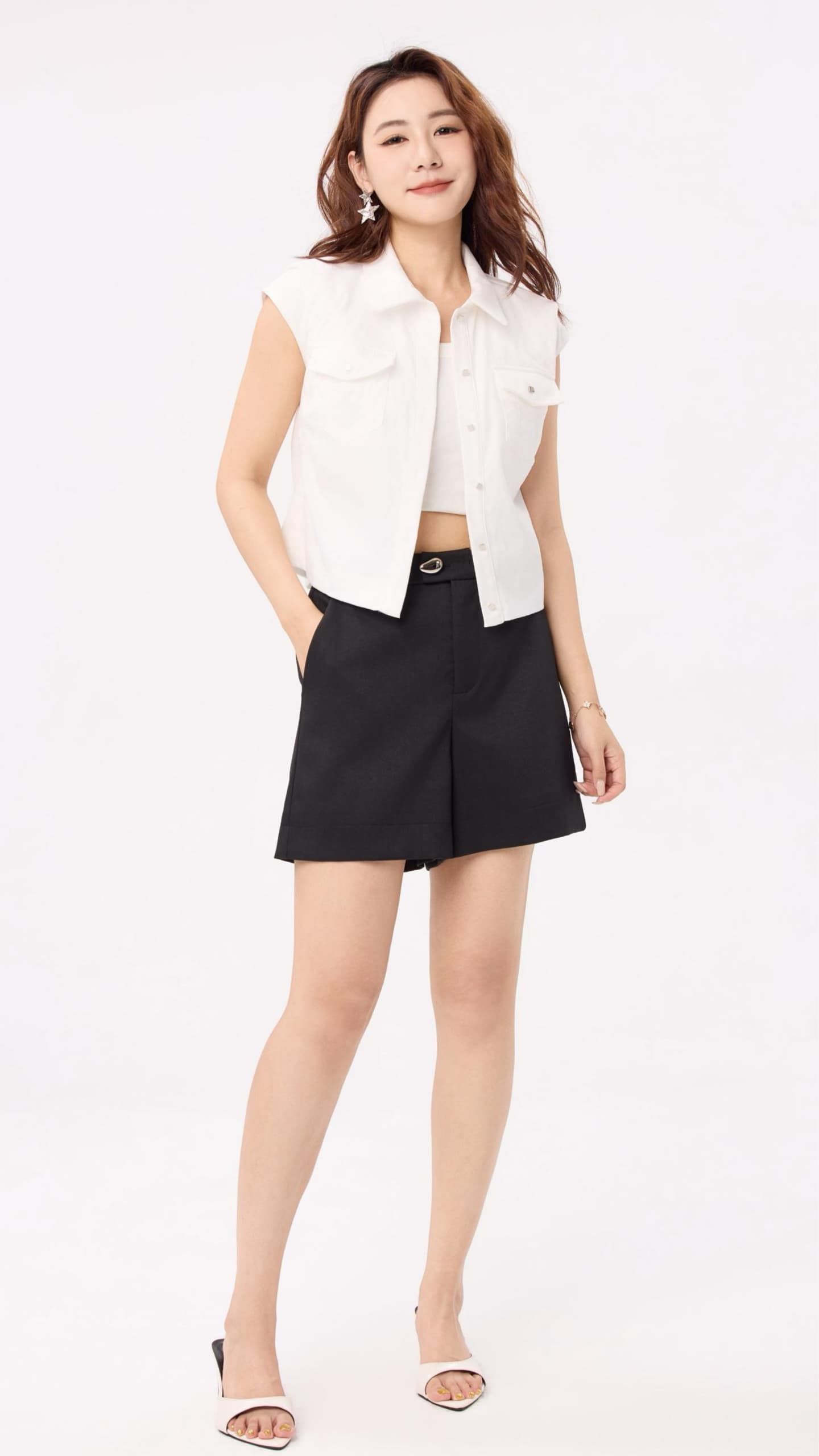 13141346 Refined High-Waist Tailored Shorts