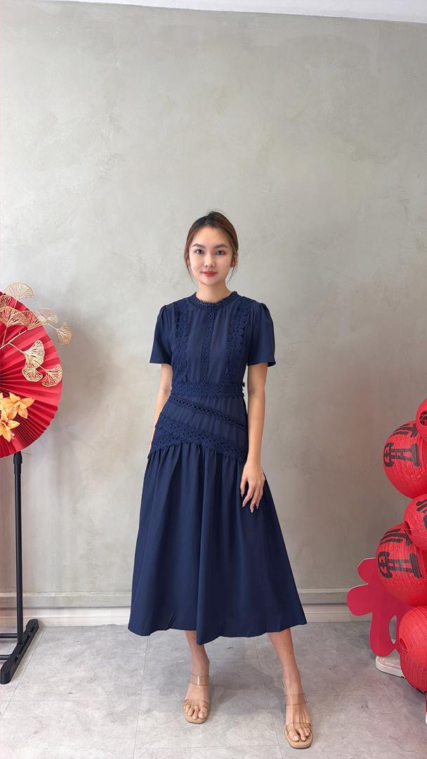 M-D12768 Ruby Lace Cut Dress