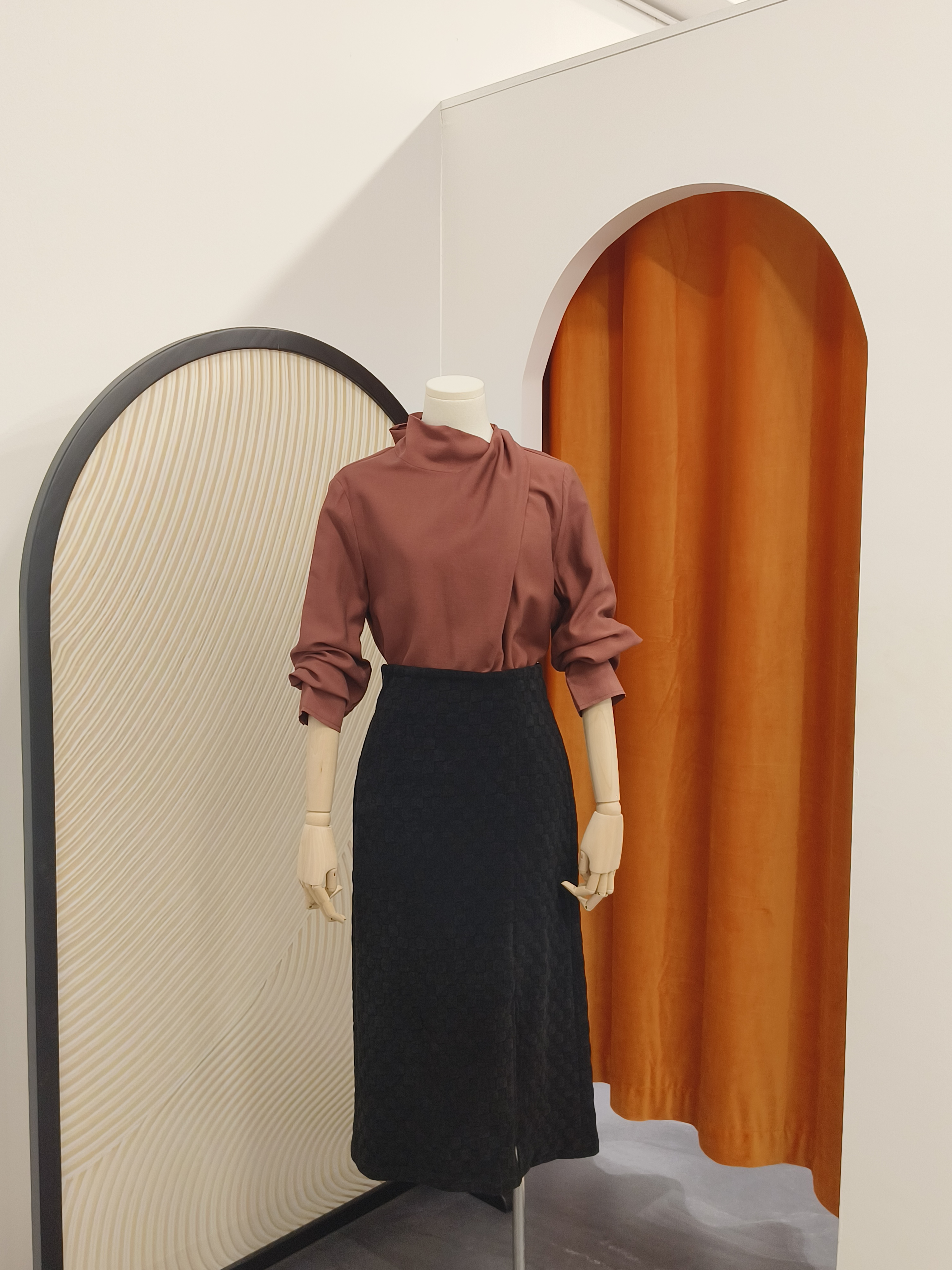棋盘气质半身裙 Chess Board Skirt