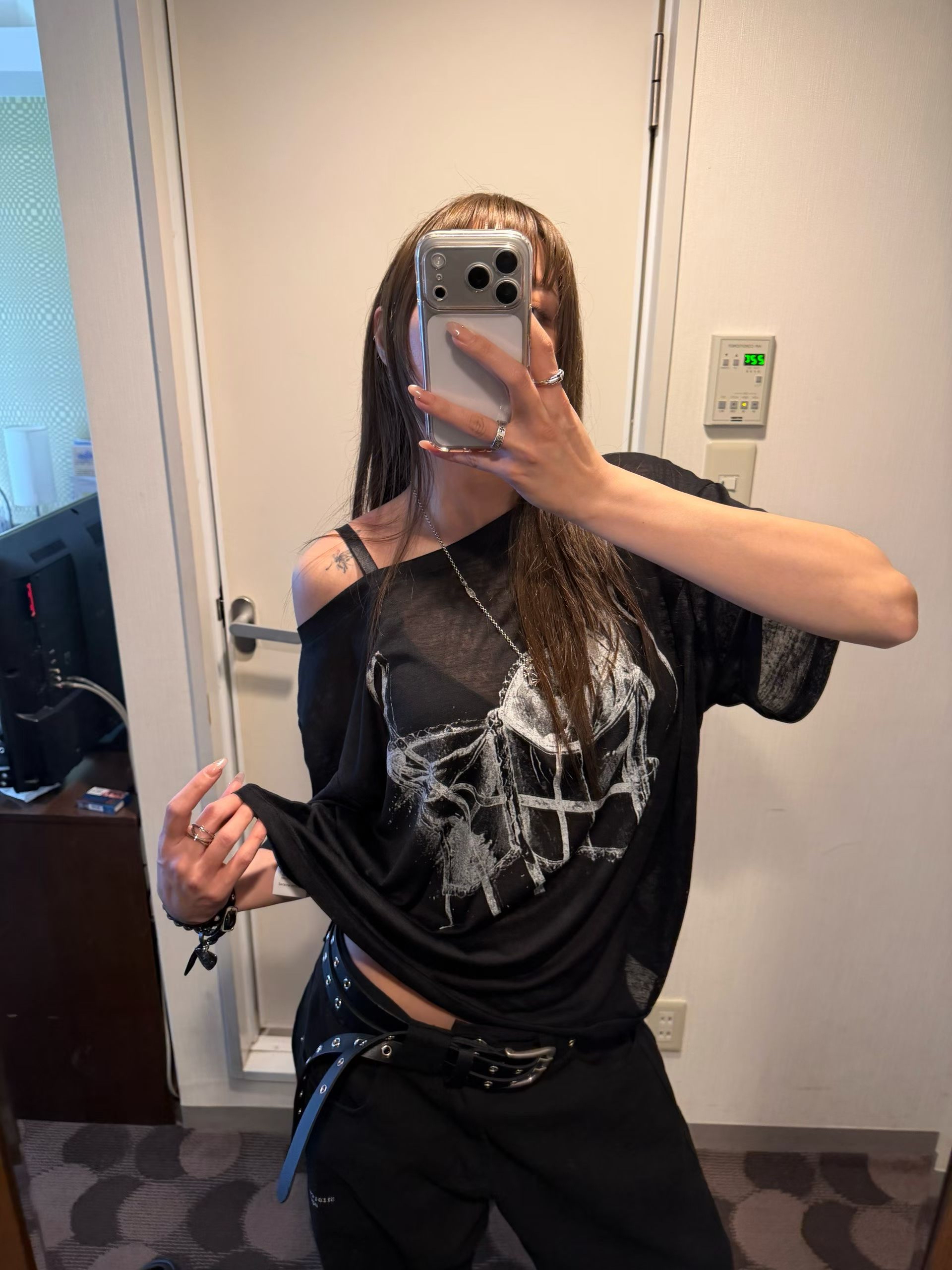Sketch Graphic Sheer Tee