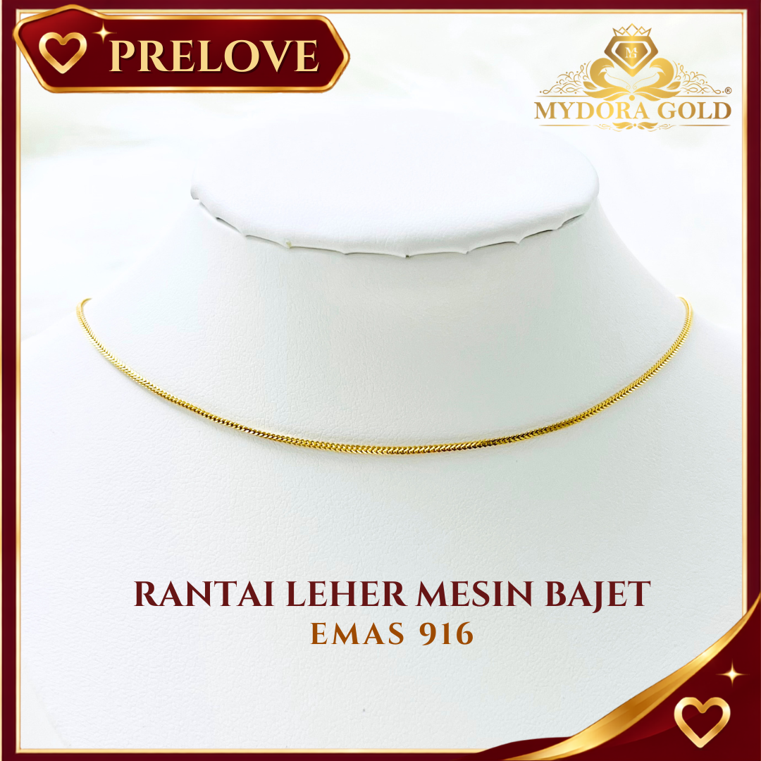 Pre-Loved: Rantai Leher Mesin Bajet l EMAS 916/22K