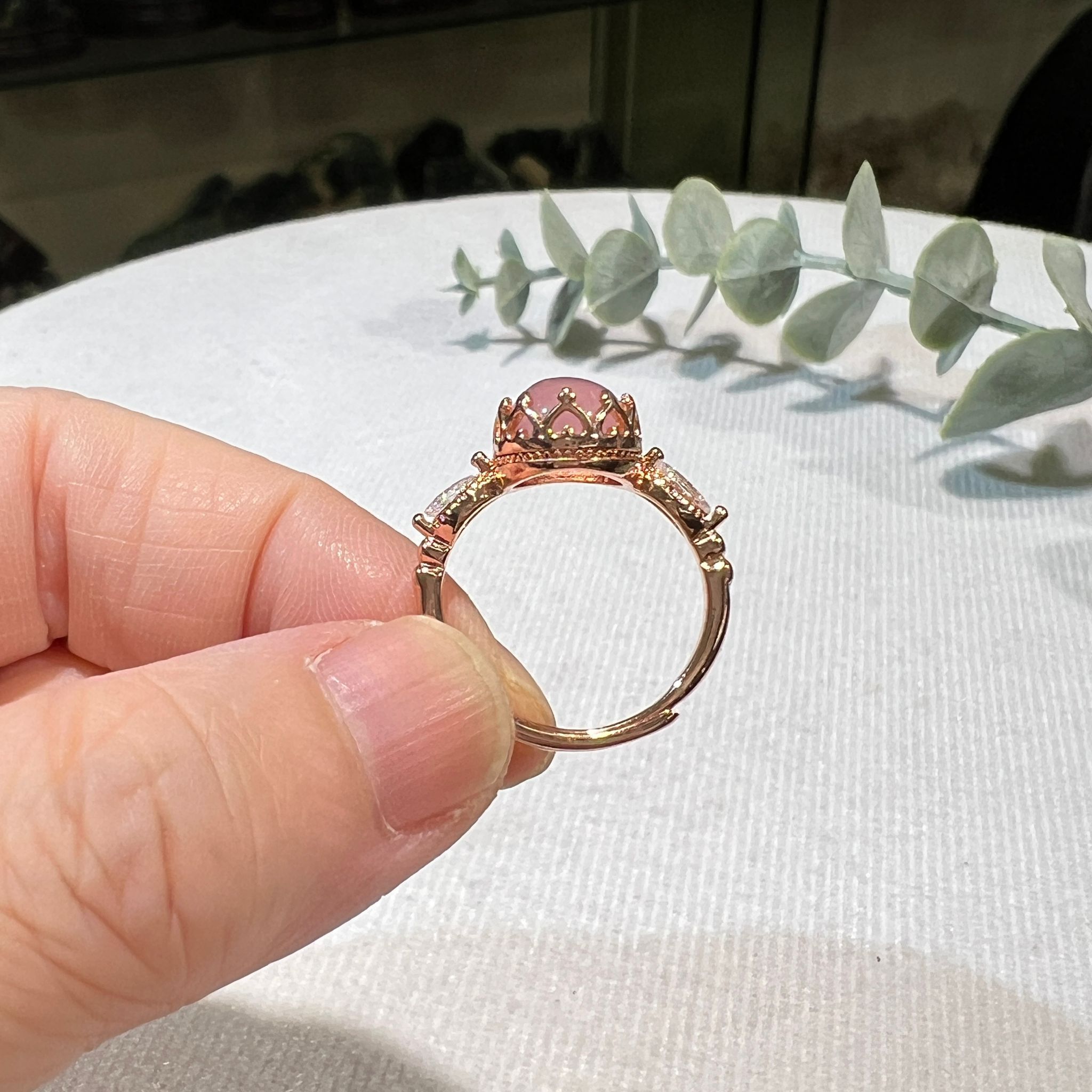 粉玉髓戒指 #CA0021