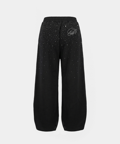 Dark Classic Rhinestone Jogger - Black - 다크 클래식 라인스톤 조거 - 블랙