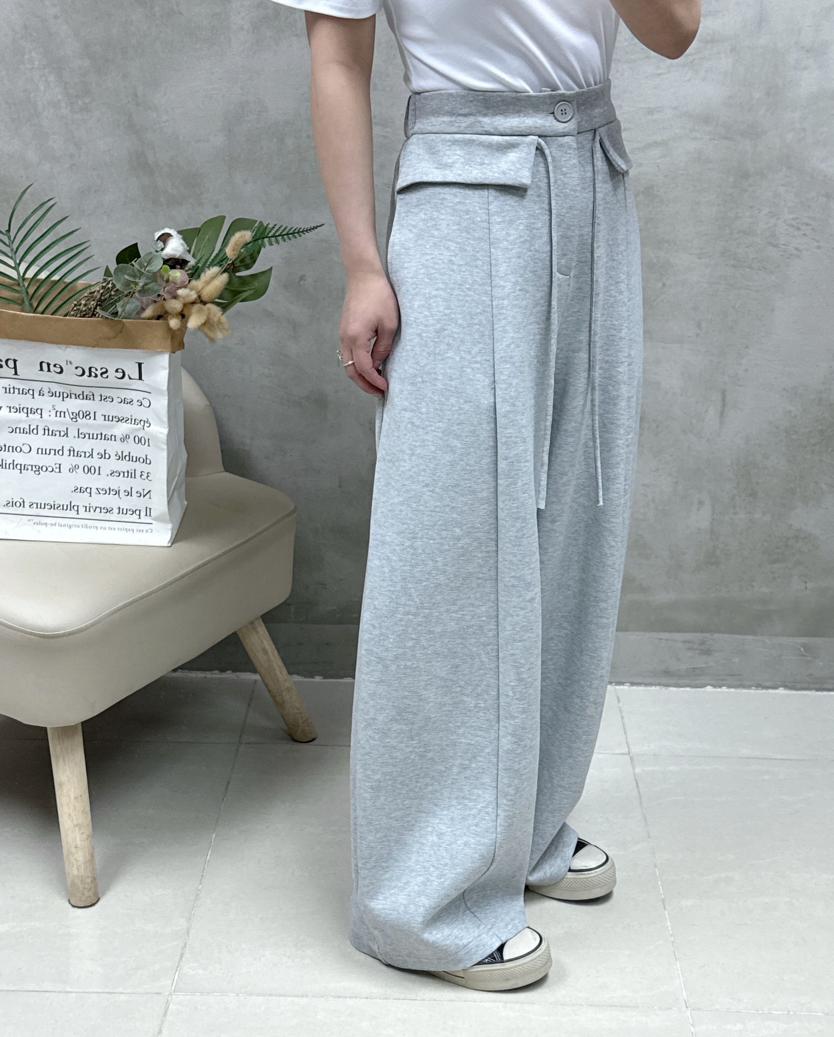 A11 單邊露膊棉質Top