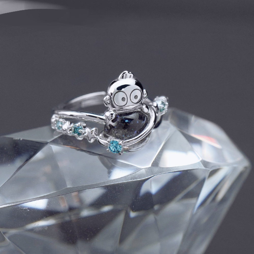 📦訂購 台灣限定 三麗鷗SanrioＸSTORY 故事銀飾 Hangyodon 星球系列 水怪 晶鑽造型戒指