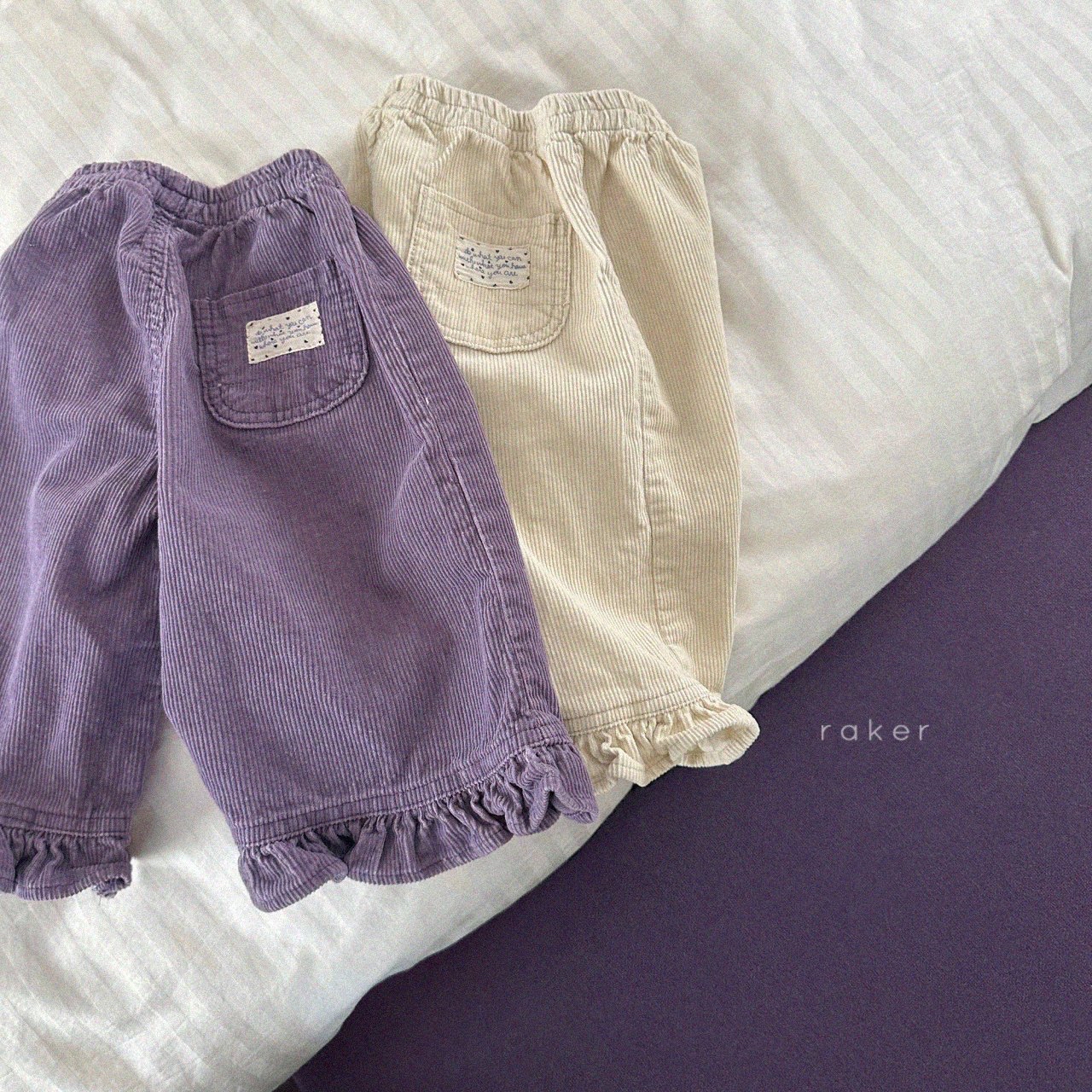 Raker | Lovely Corduroy Ruffle Pants