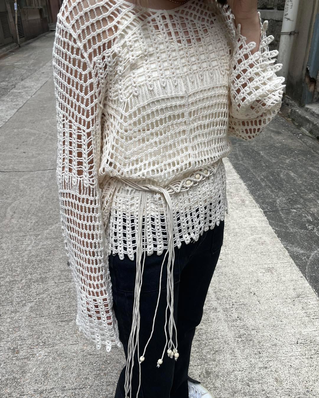 鏤空Lace上衣配小背心