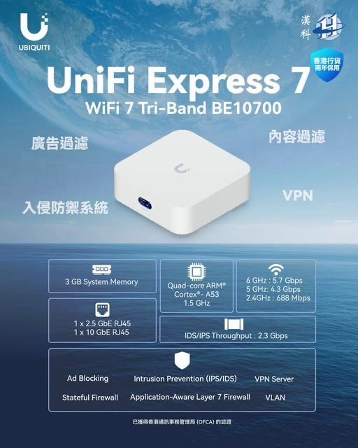 UniFi Express 7 (UX7) NE-UUX7