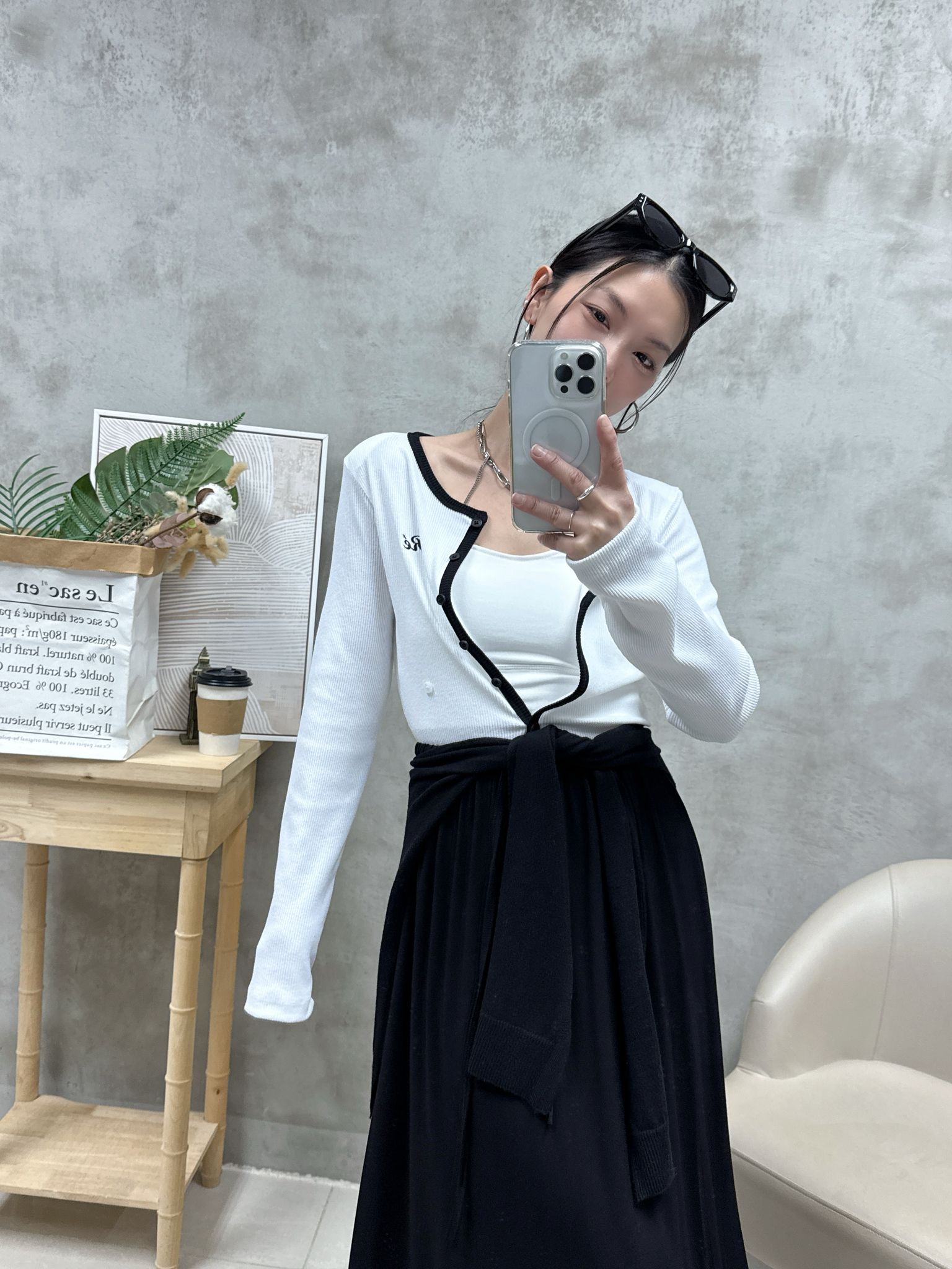 B09 棉質A cut下擺半裙