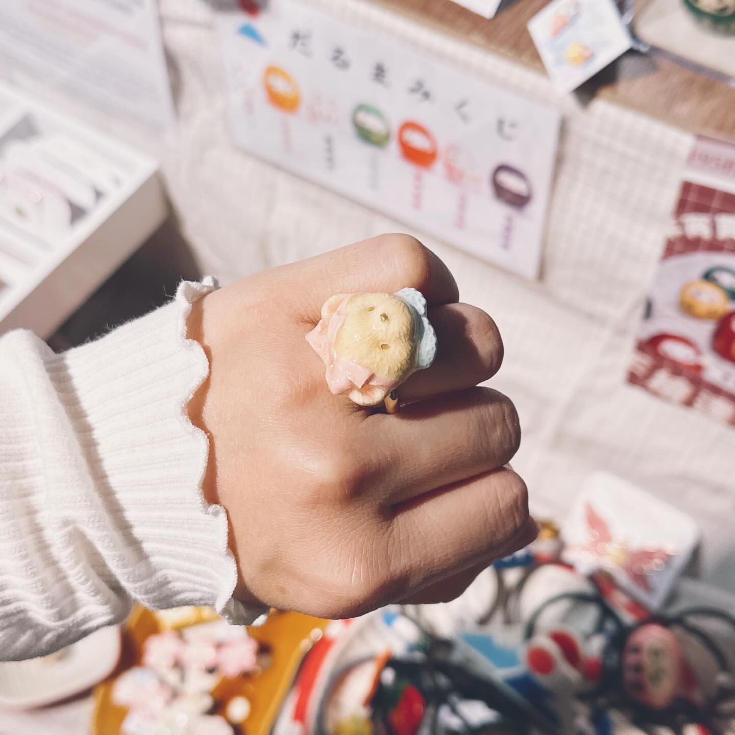 手繪立體 熊啤啤🐻‍❄️🐻戒指 啡熊&白熊