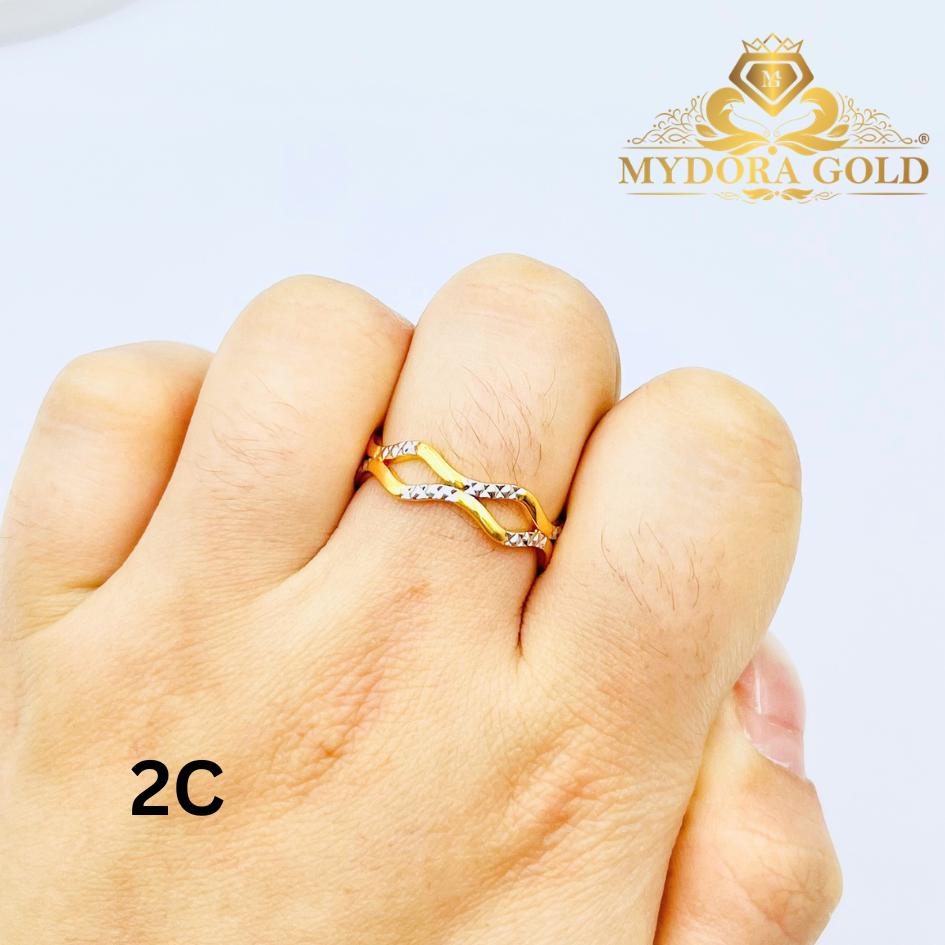 MYDORA Cincin Wave Mirror Minimalist (5G) l EMAS 916/22K