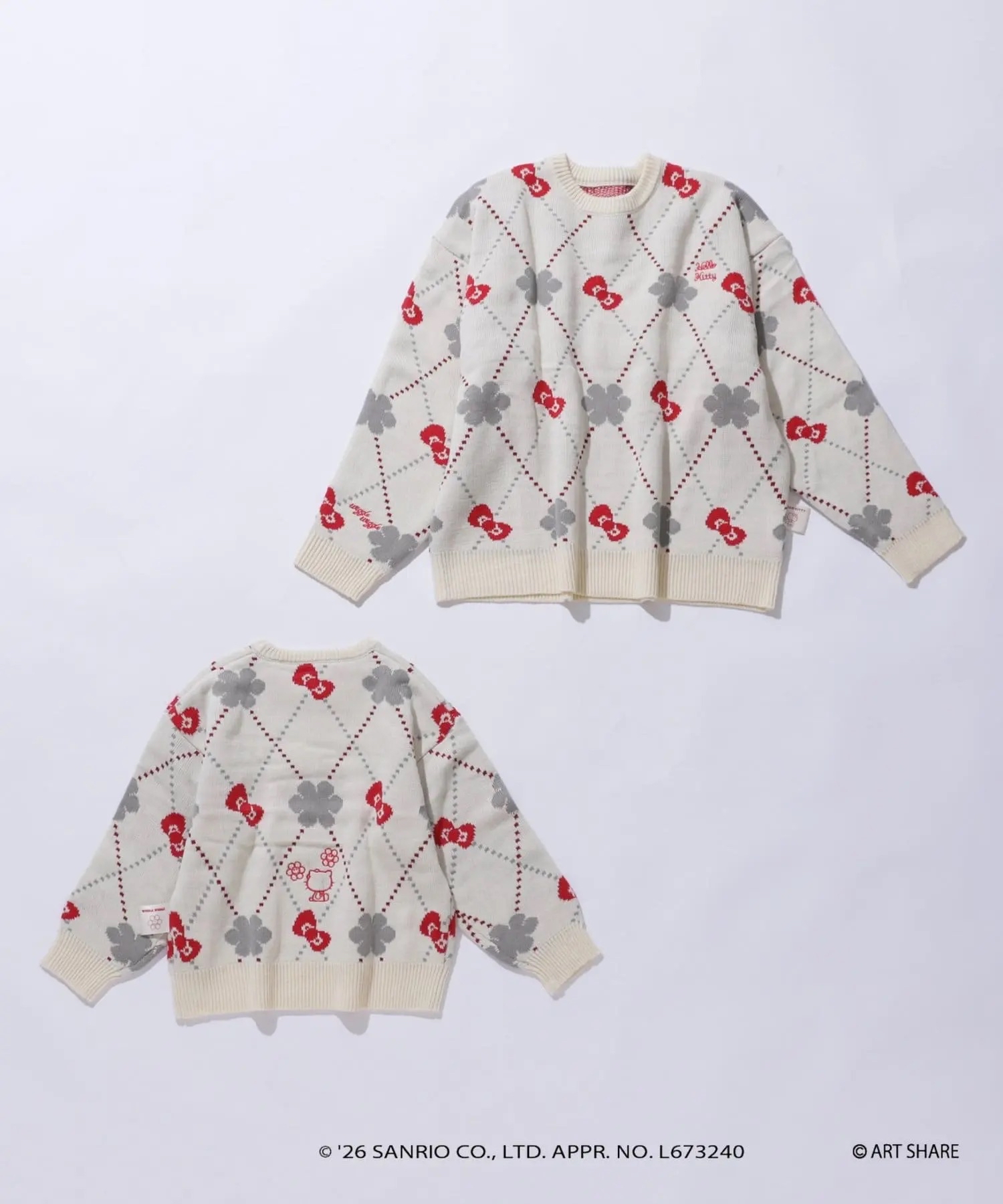 日本預訂📍日本Sanrio x Wiggle Wiggle系列 - 圓領冷衫 不包郵 2026年11月下旬出貨