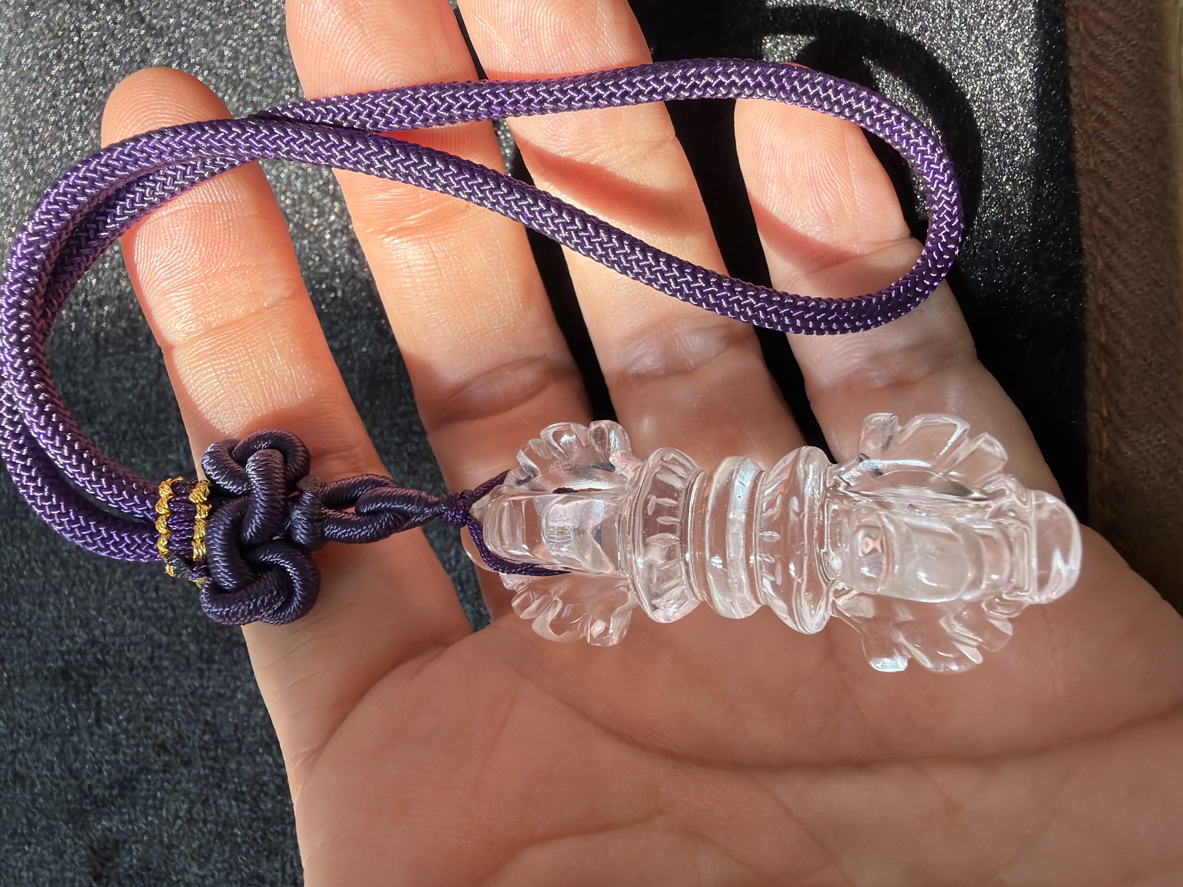 白水晶金剛杵吊飾（都穆法王已加持）