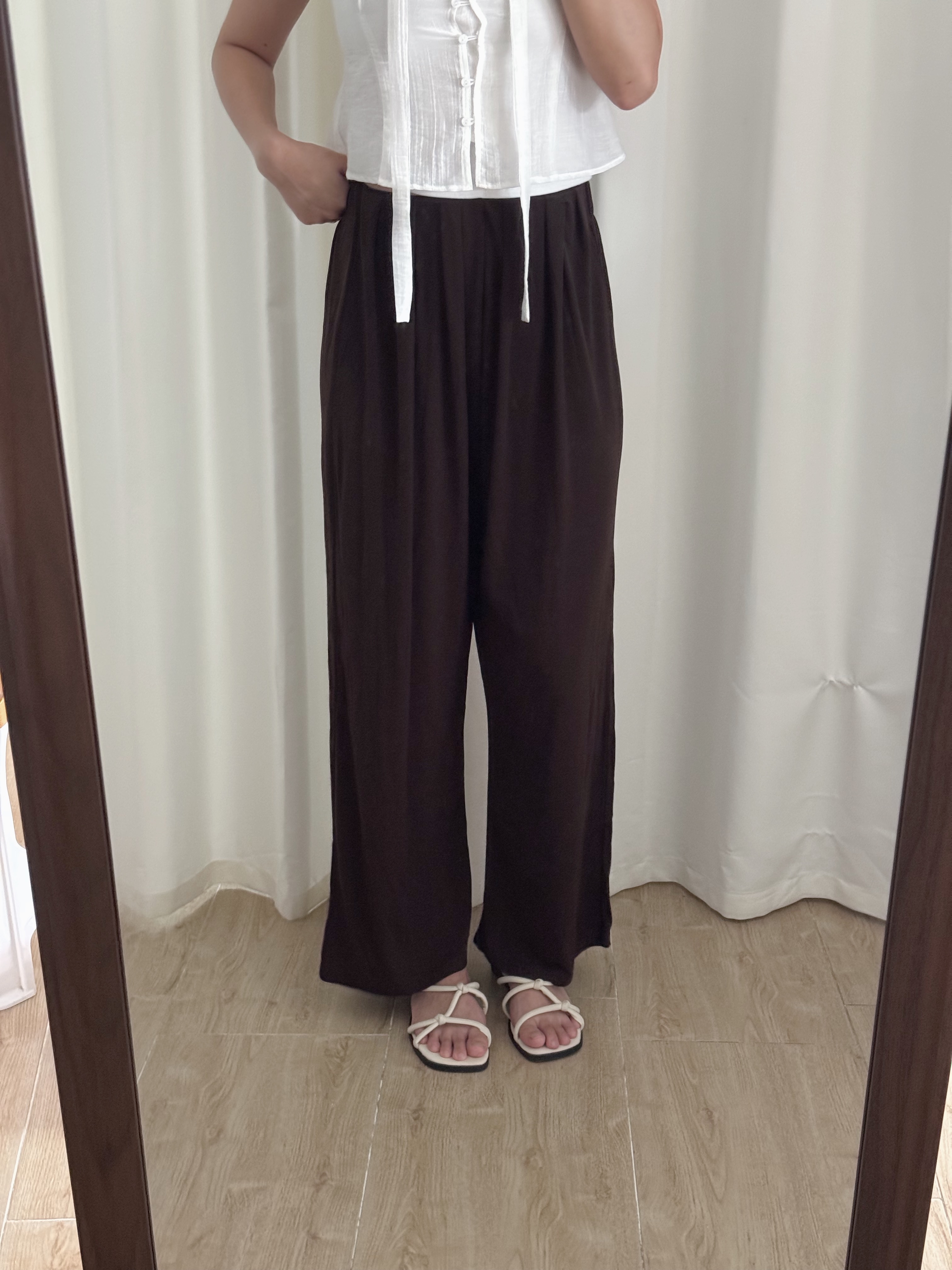 [夏天最愛!]超垂感涼爽休閑長褲(四色入)