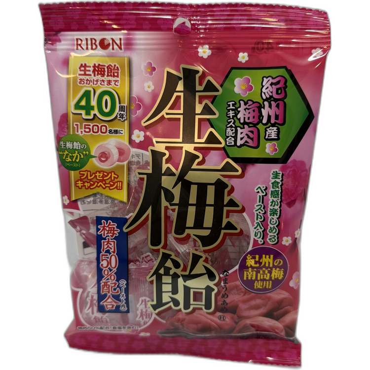 Ribbon 紀州梅肉生梅糖 54g