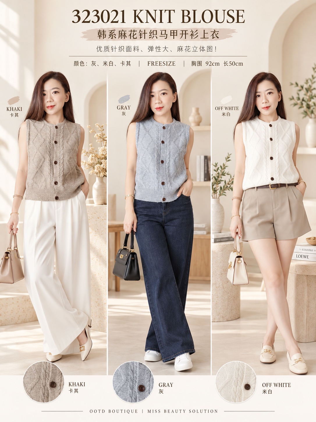 323021 PREMIUM KNIT BLOUSE