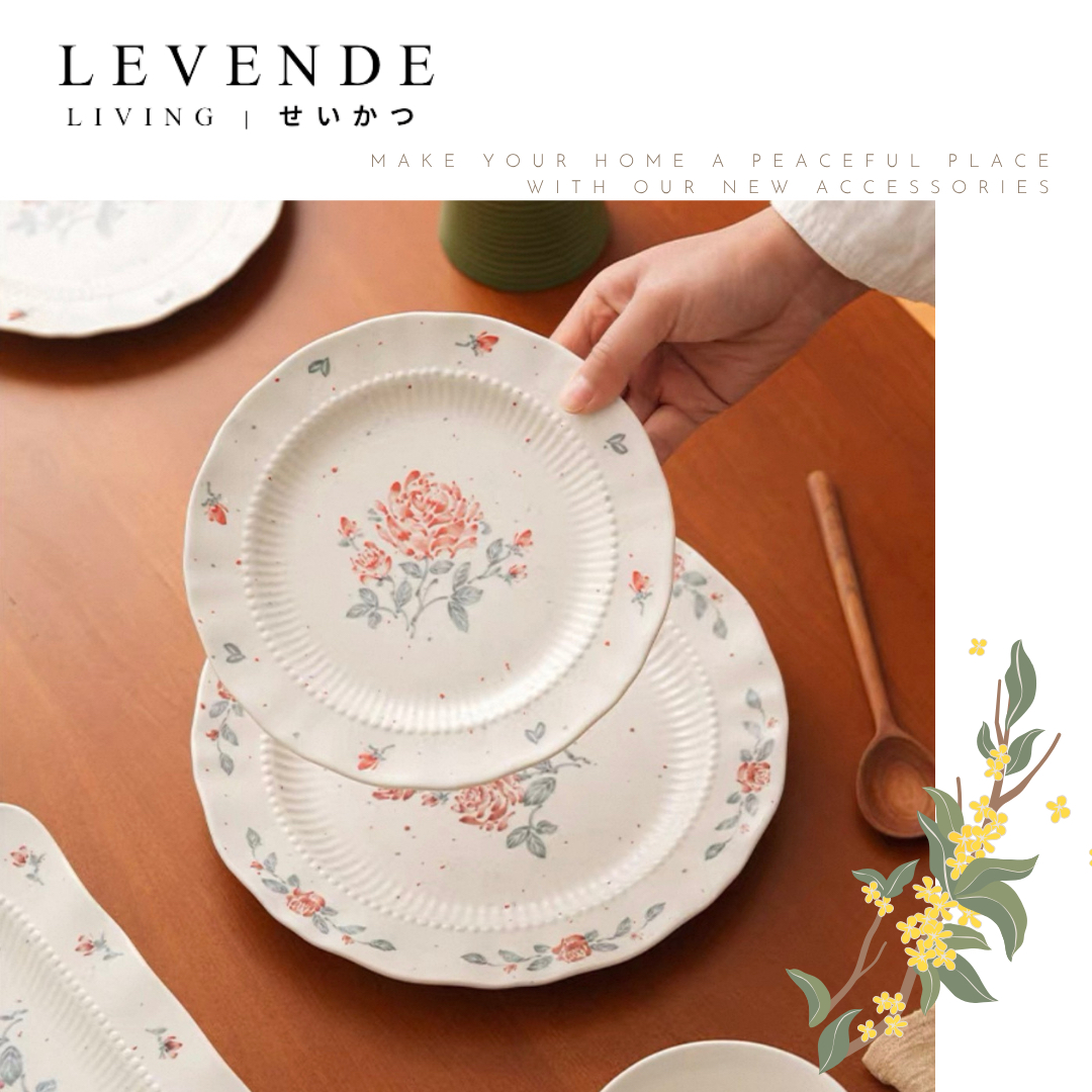 Levende復古月季花餐具
