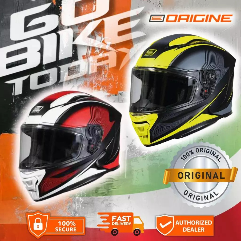 ORIGINE PISTA ELEMENTARY Helmet | Lightweight Racing Helmet | Stylish & Comfortable | ECE 22.06