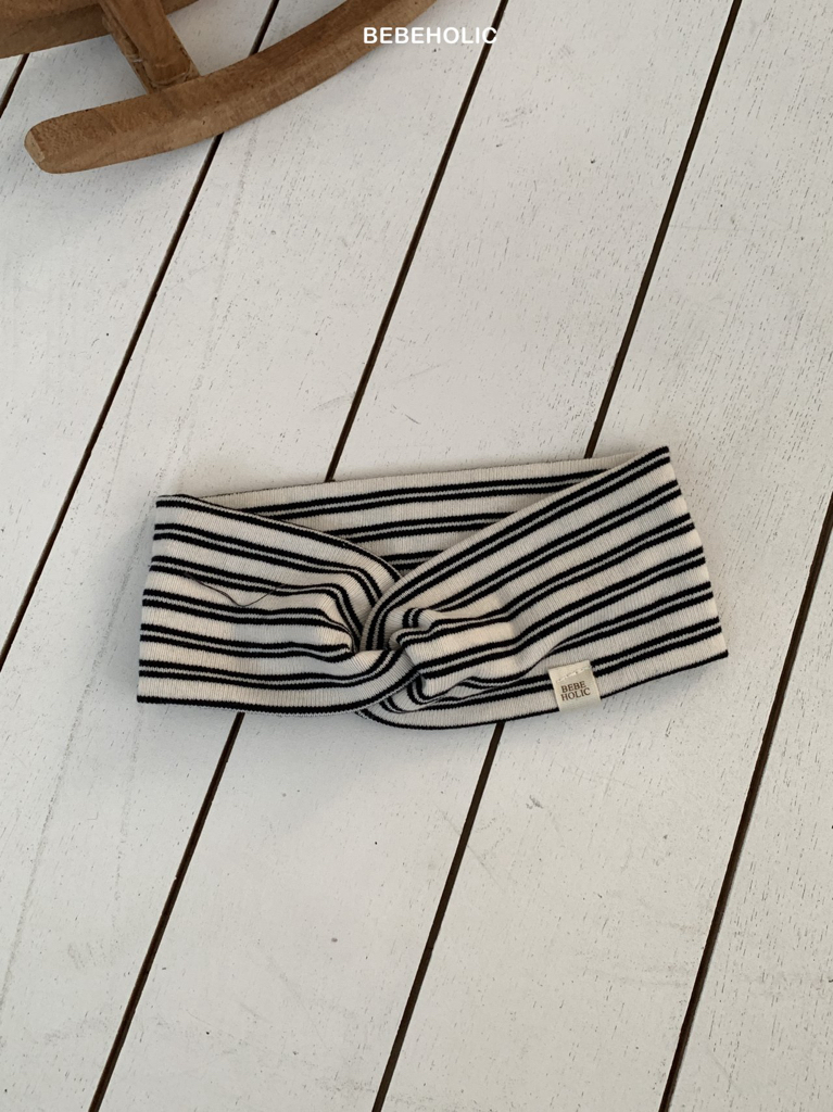 🌸預訂 韓國直送🌸🇰🇷BEBEHOLIC四色標籤條紋扭結髮帶
