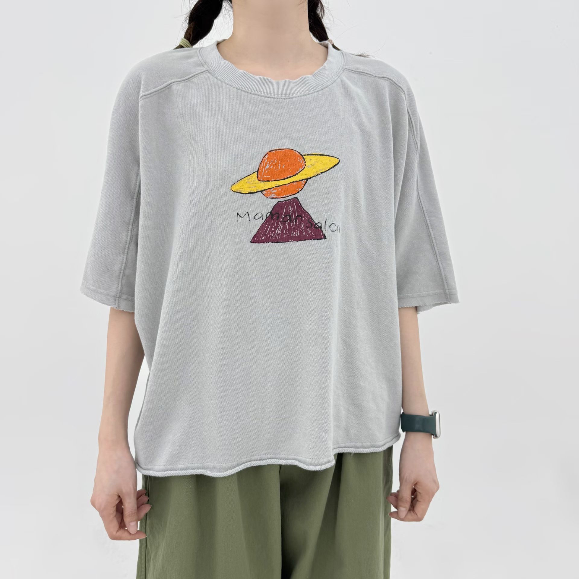 SS2621 趣味星球人印花寬鬆T