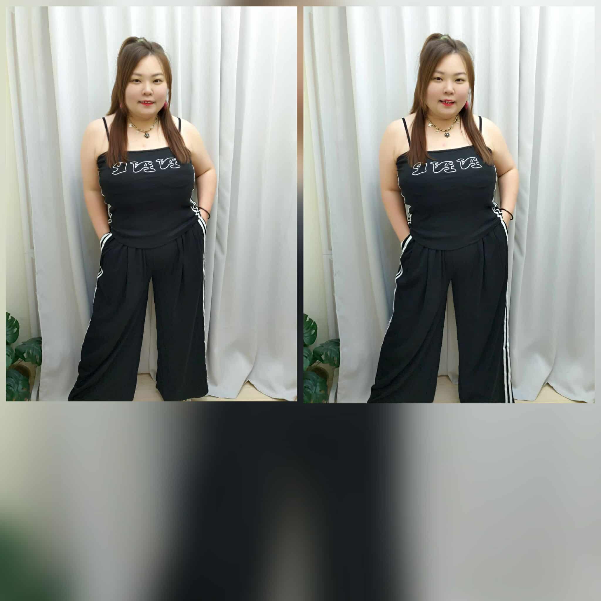 TW#2978 吊带附垫背心长裤套装