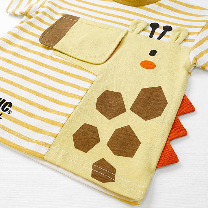 🇯🇵預訂 日本直送🇯🇵Zoomic兩色立體動物耳朵翻蓋條紋短袖T恤