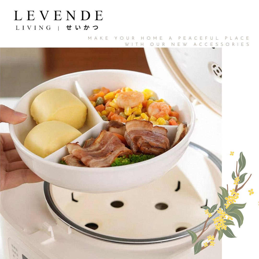 Levende簡約三分隔蒸盤