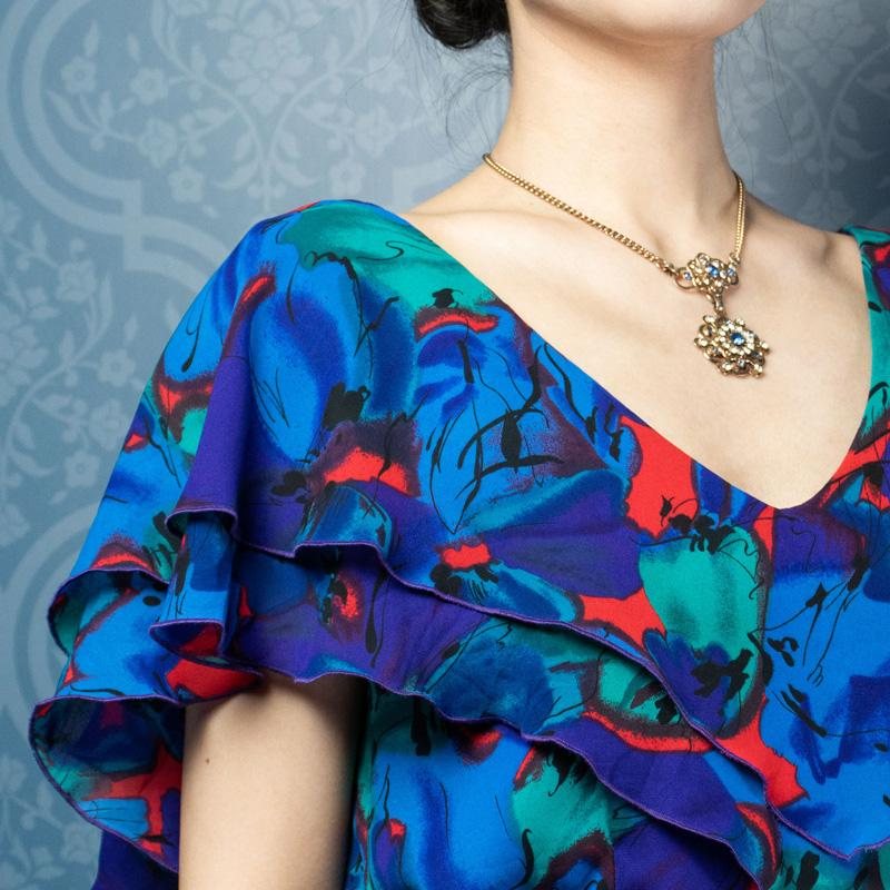 Algo Ettes Made in 1980s Garden Party Dress (MU104-20)