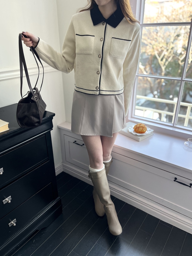 Front-Overlap Skorts (Mocha Beige)