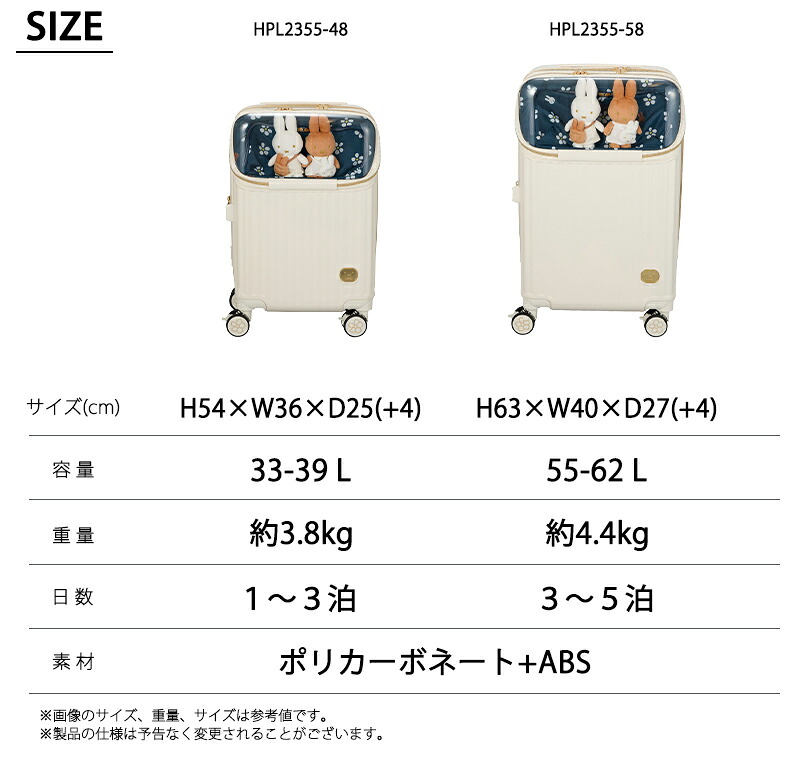 Miffy行李箱連限定公仔掛飾（20-21吋）