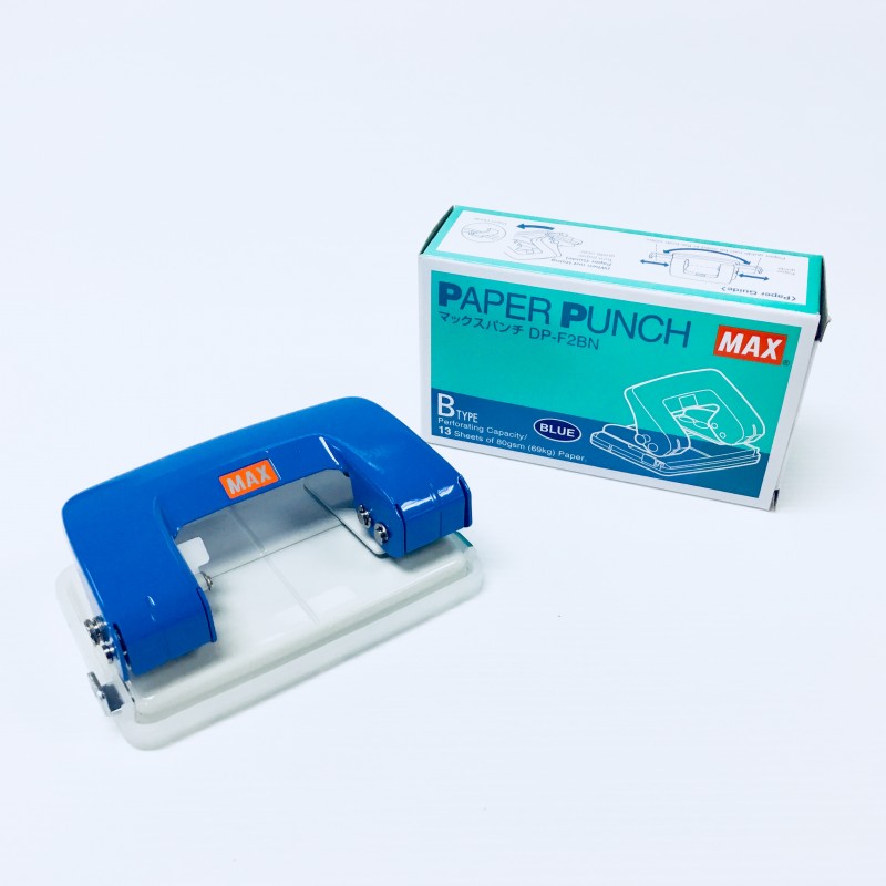 Original Max DP-F2BN Paper Puncher – Type B 2-Hole Punch (13 Sheets, 80mm Distance)