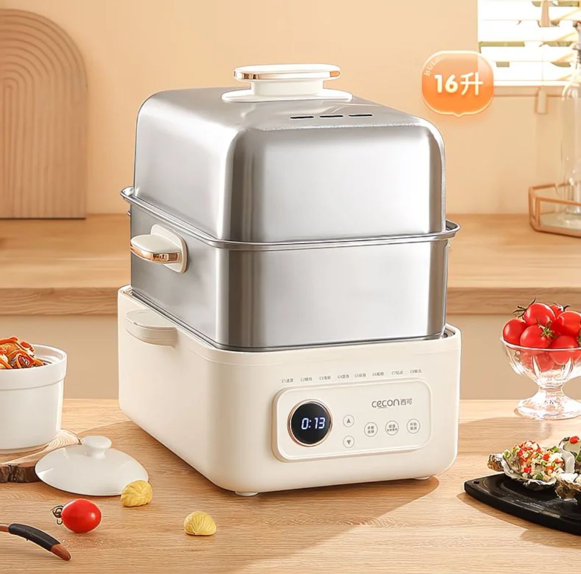 CECON  多功能蒸籠不鏽鋼電蒸鍋 香港三腳插頭 (預購產品)