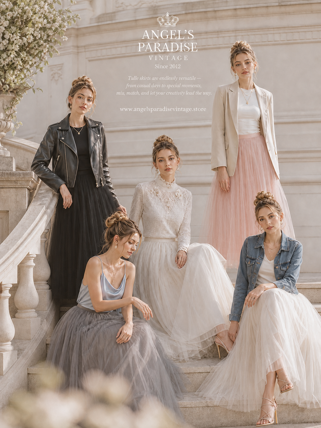 維多利亞繾綣夢幻三層輕紗大圓台蓬蓬裙Victoria Ethereal Triple-Layer Tulle Ballgown Skirt