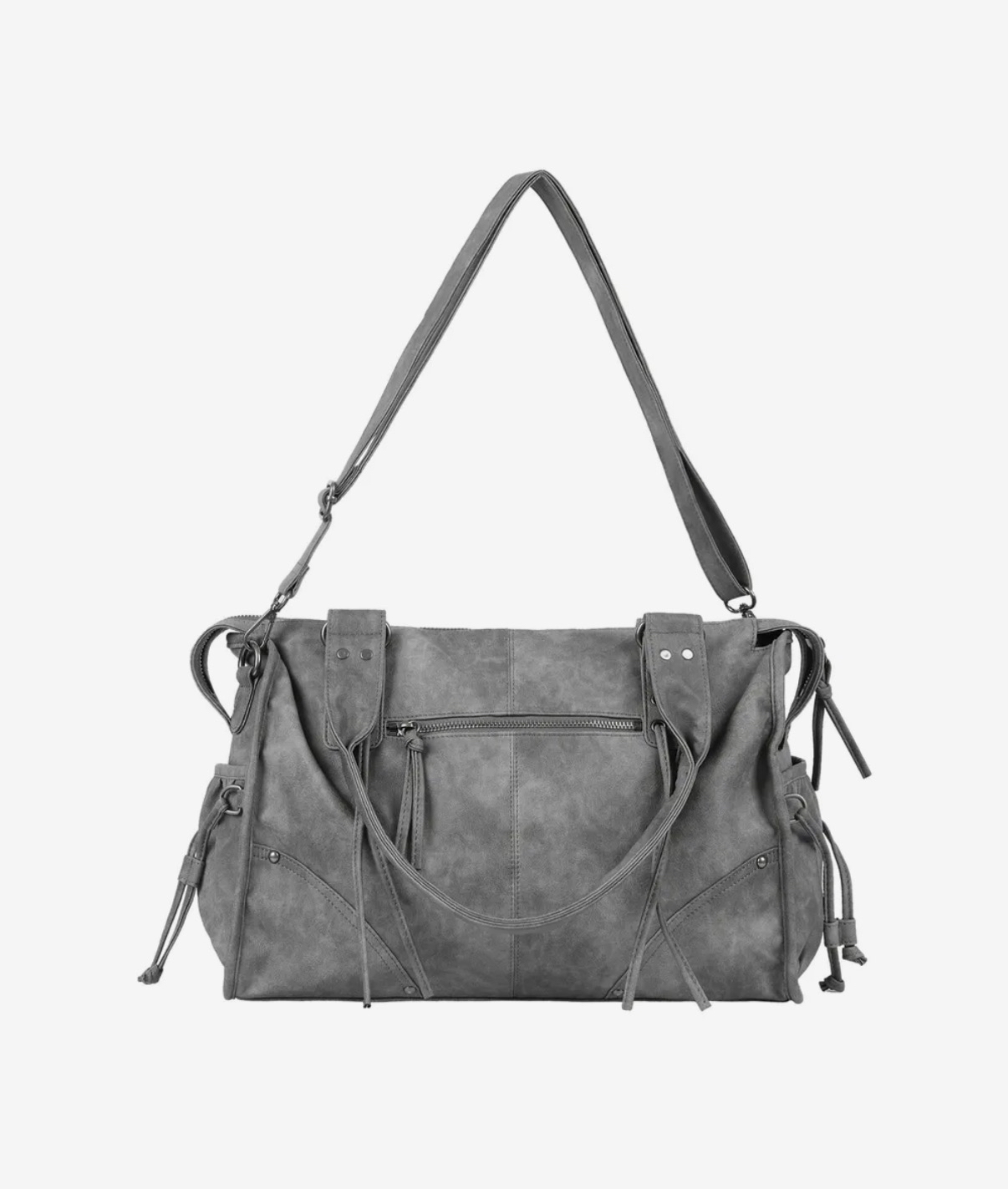 Fancyclub BELTED WASHING LEATHER BAG (GRAY) F25QE990